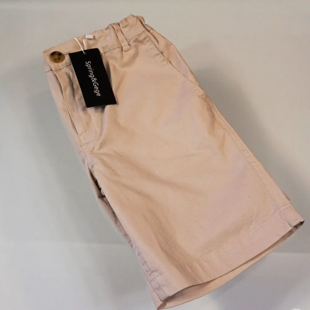 Spring And Gege Boys Shorts 7-8 Years Classic Cotton Stretch Waistband